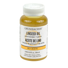 Grumbacher Lijnzaadmedium voor olieverfschilderijen, fles van 8 ounce, 8 fl oz (verpakking van 1), geel
