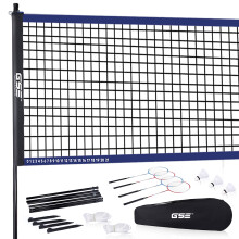 GSE Games & Sports Expert Complete Badminton Set for 4 Players with Portable Net