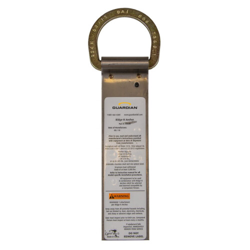 Prote      o de queda do Guardian 00500 ridg-1    ncora de teto de anel D    nico com pregos de 11 polegadas de comprimento e 1 d-ring 9 """" 2