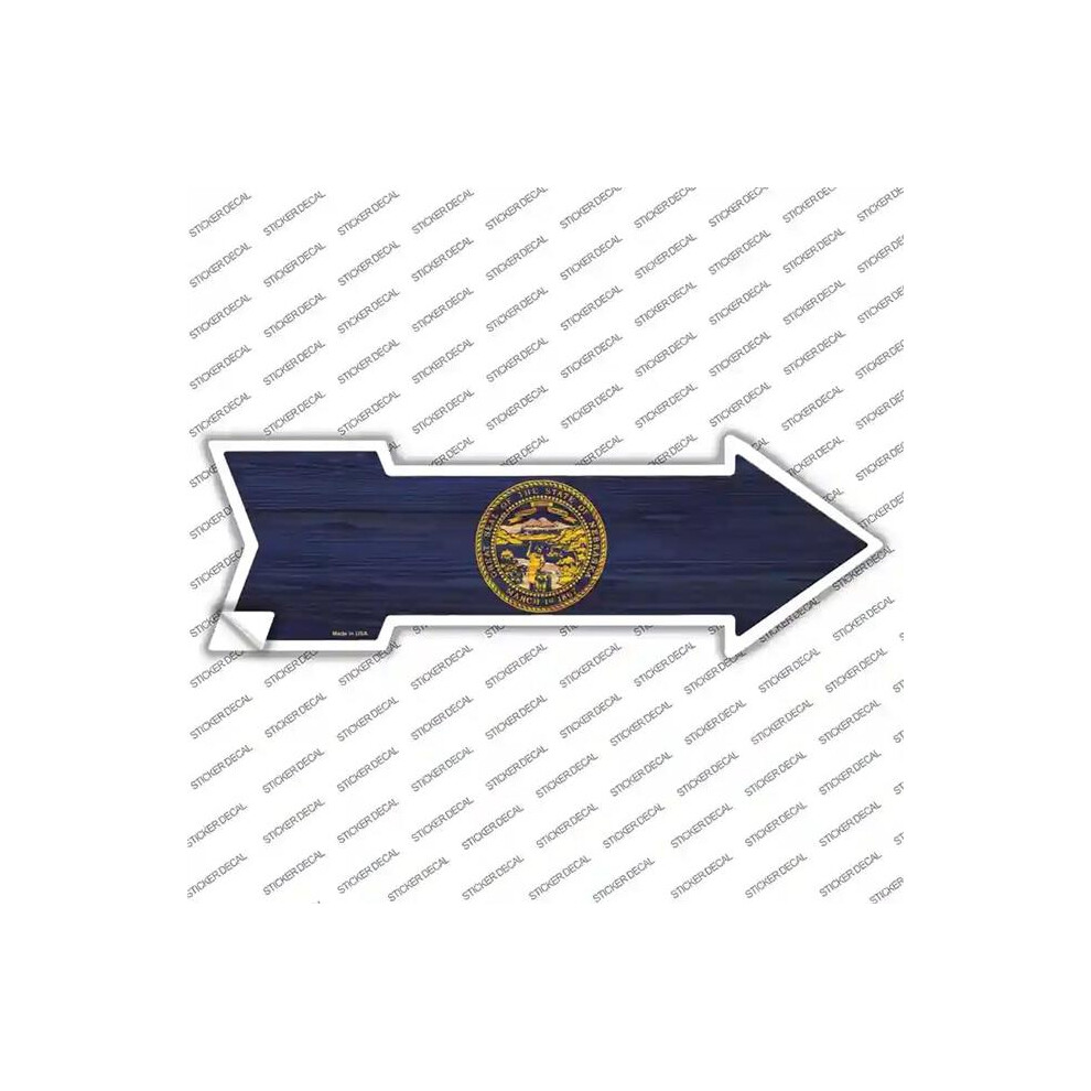Smart Blonde A-548S-Xl Nebraska State Flag Novelty Arrow Sticker Decal - Extra Large 792636354809