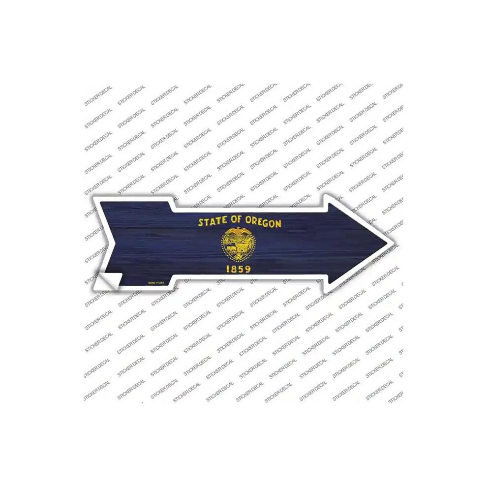 Smart Blonde A-558S-L Oregon State Flag Novelty Arrow Sticker Decal - Large 792636354854