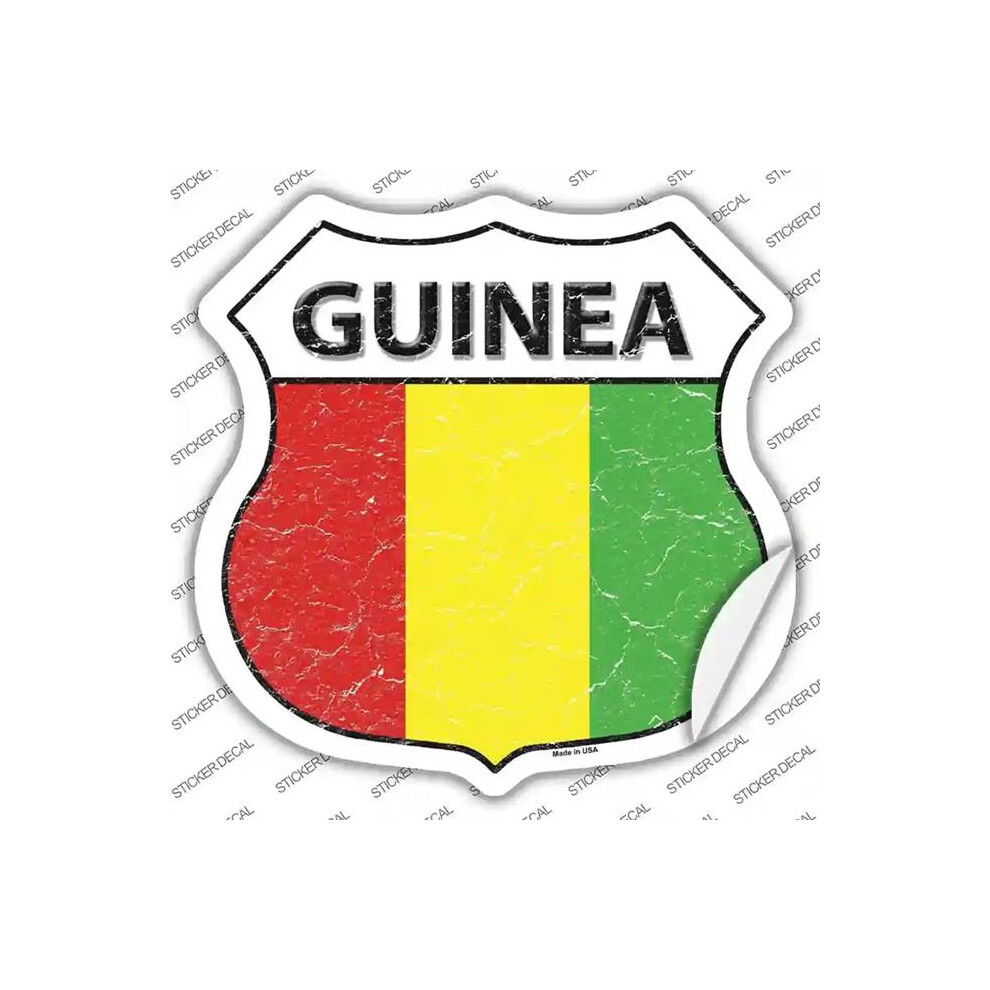 Smart Blonde Hs-269S-Xl Guinea Flag Novelty Highway Shield Sticker Decal - Extra Large 792636355110