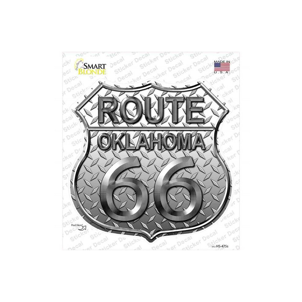 Smart Blonde Hs-475S-M Route 66 Diamond Oklahoma Novelty Highway Shield Sticker Decal - Medium 792636355417