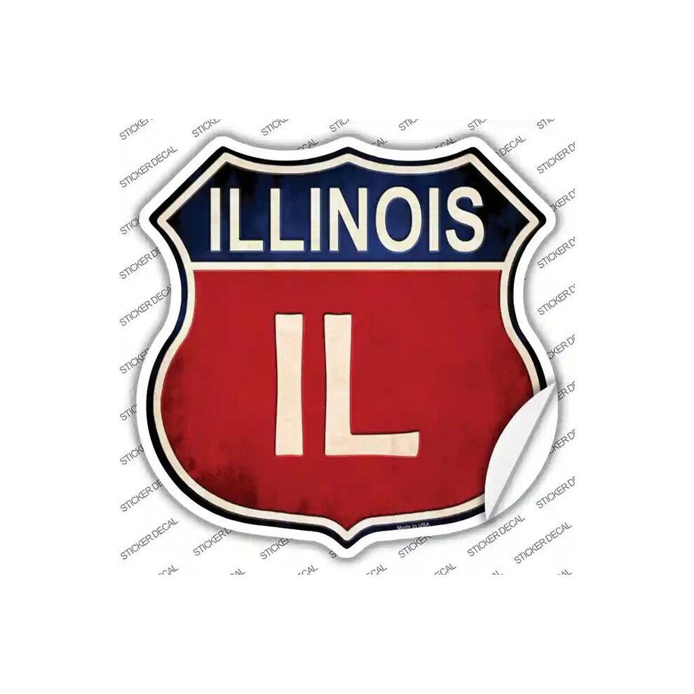 Smart Blonde Hs-508S-Xl Illinois Novelty Highway Shield Sticker Decal - Extra Large 792636356445