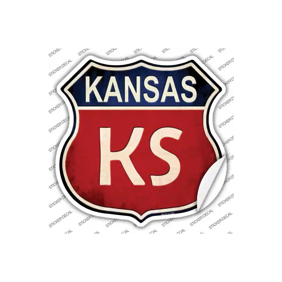 Smart Blonde Hs-511S-Xl Kansas Novelty Highway Shield Sticker Decal - Extra Large 792636356490