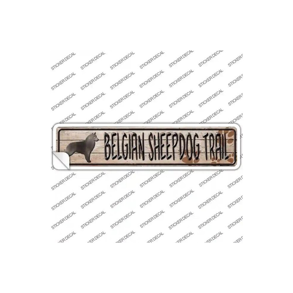 Smart Blonde K-102S-S Belgian Sheepdog Trail Novelty Narrow Sticker Decal - Small 792636356841