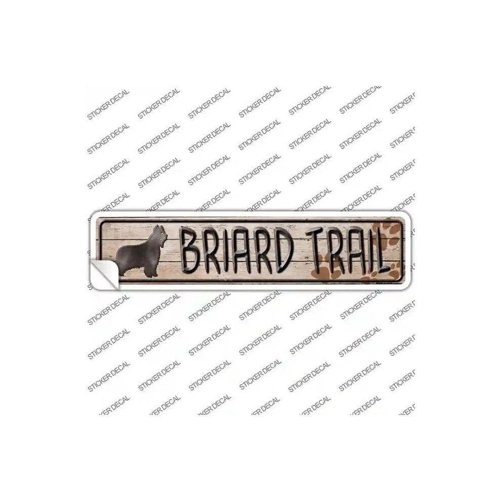 Smart Blonde K-107S-S Briard Trail Novelty Narrow Sticker Decal - Small 792636356872
