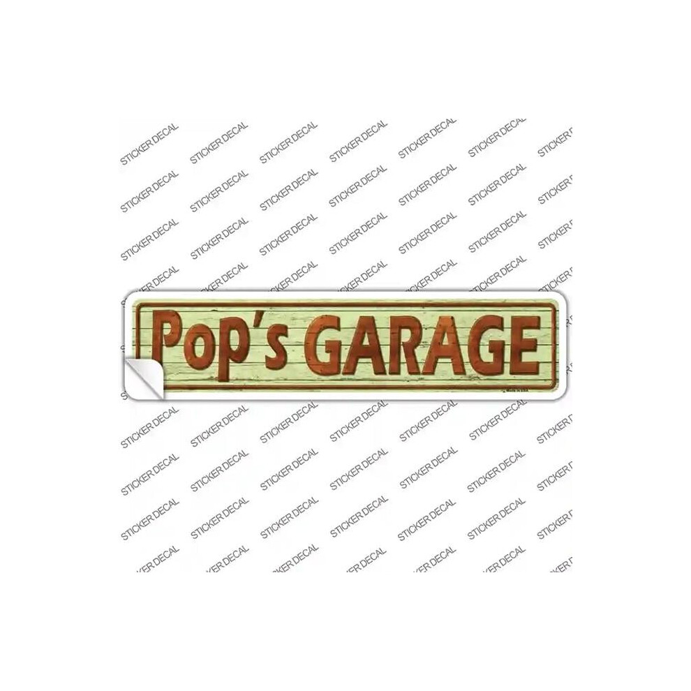 Smart Blonde K-406S-L Pops Garage Novelty Narrow Sticker Decal - Large 792636357381