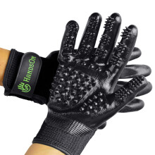 H HANDSON Pet Grooming Gloves - Patented #1 Ranked Award Winning Shedding Bathing & Hair Remover Gloves - Gentle Brush for Cats Dogs and Horses (