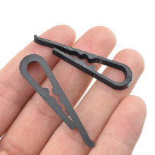 HAHIYO 2 inch / 50 mm 120 stuks zwart plastic U-vorm alligatorclip wasknijper stofclip kledingstuk overhemd opvouwbare clip met tanden voor naaikamer