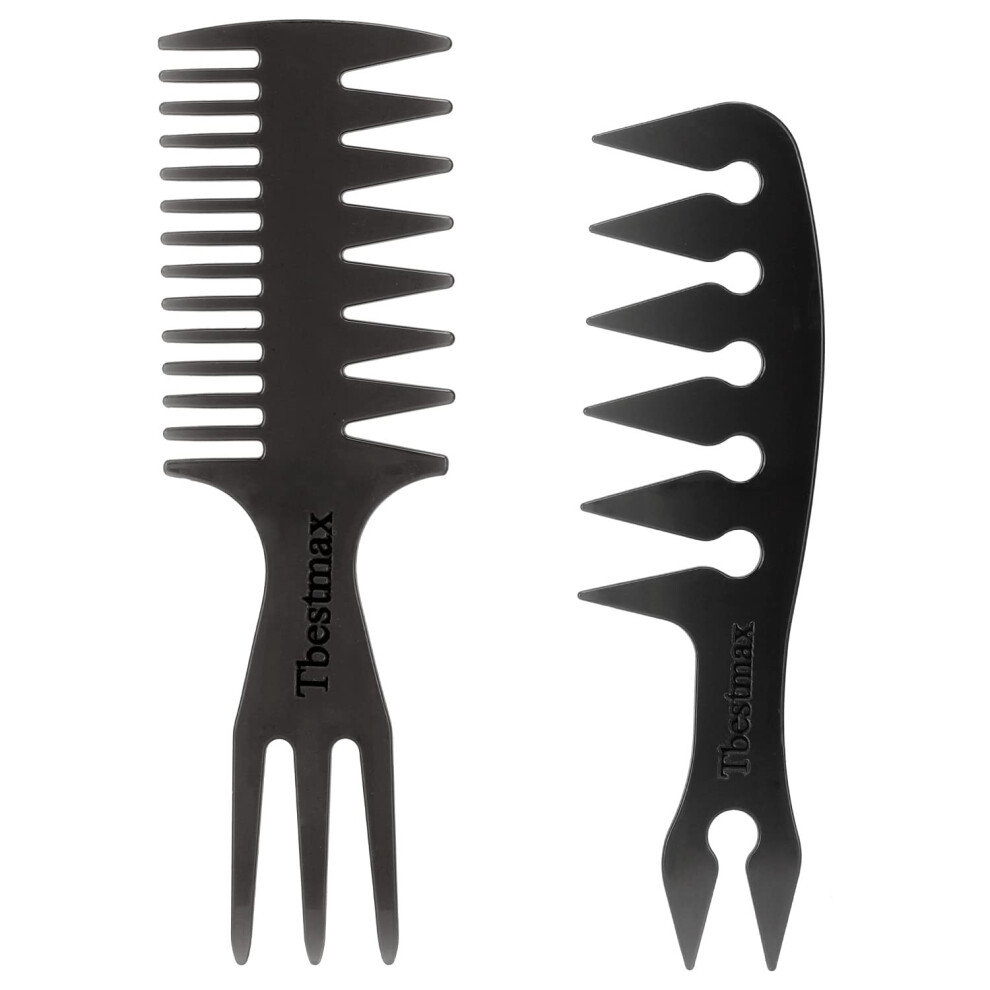 Tbestmax Hair Comb Styling Set Tail Combs Double Side Brushes Afro Pick Pik Comb African American Hair Brush Barber Accessories