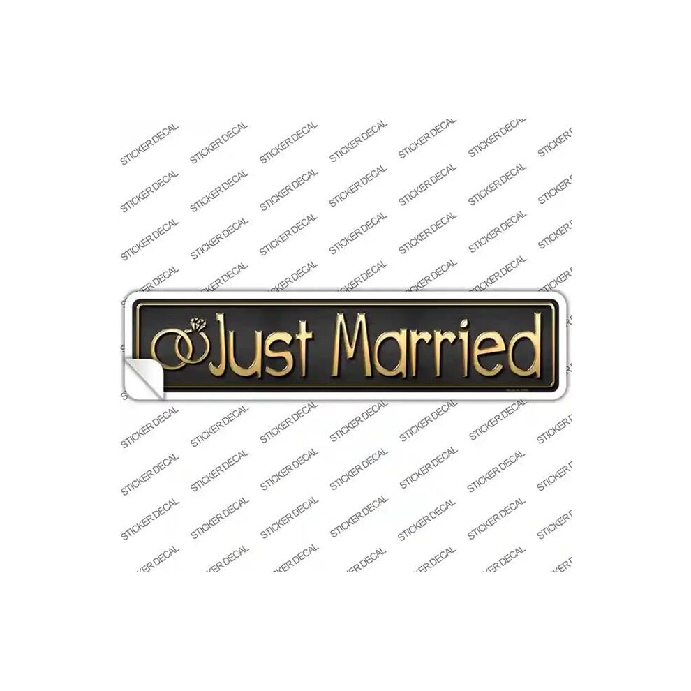 Smart Blonde K-430S-S Just Married Novelty Narrow Sticker Decal - Small 792636357909