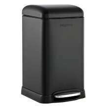 happimess HPM1012B Betty Retro Mini 3,2-gallon trap-open prullenbak met soft-close deksel modern minimalistisch vingerafdrukbestendig voor thuis keuk