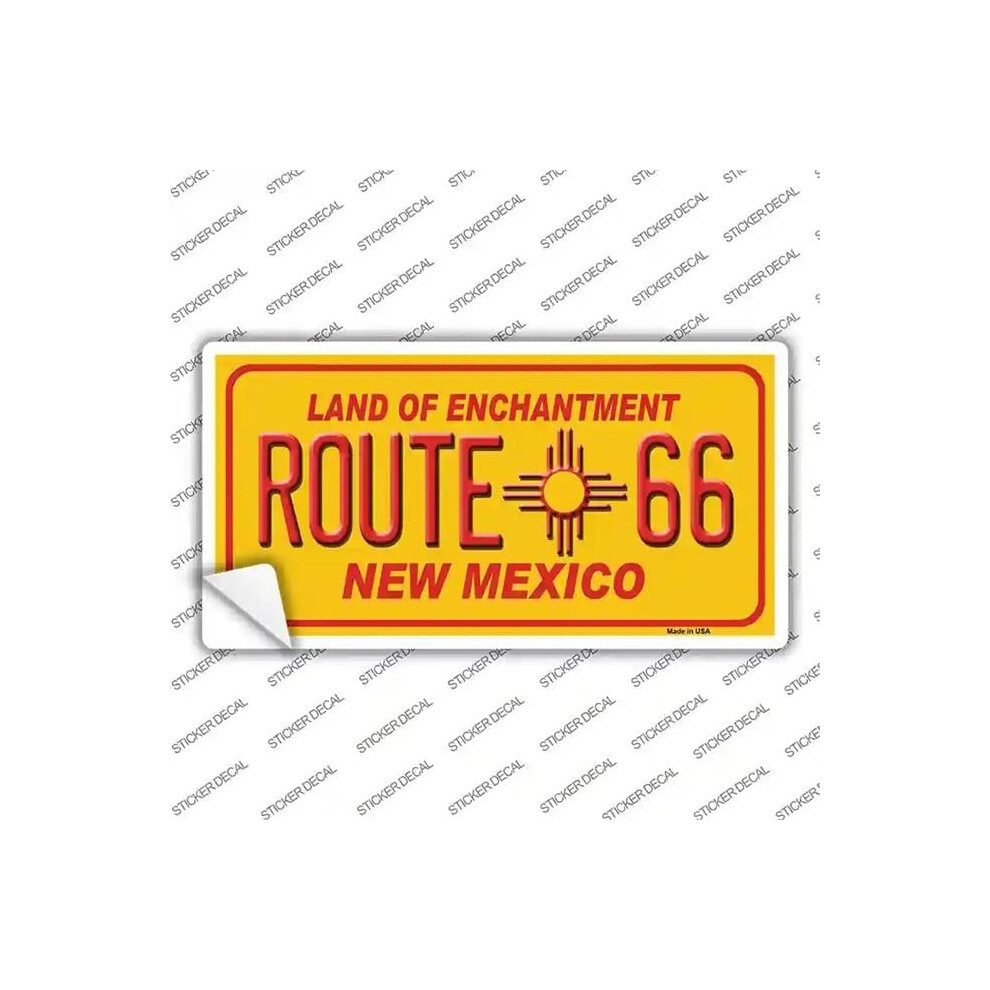 Smart Blonde Lp-103S-S Route 66 Mexico Novelty Sticker Decal - Small Yellow 792636359668
