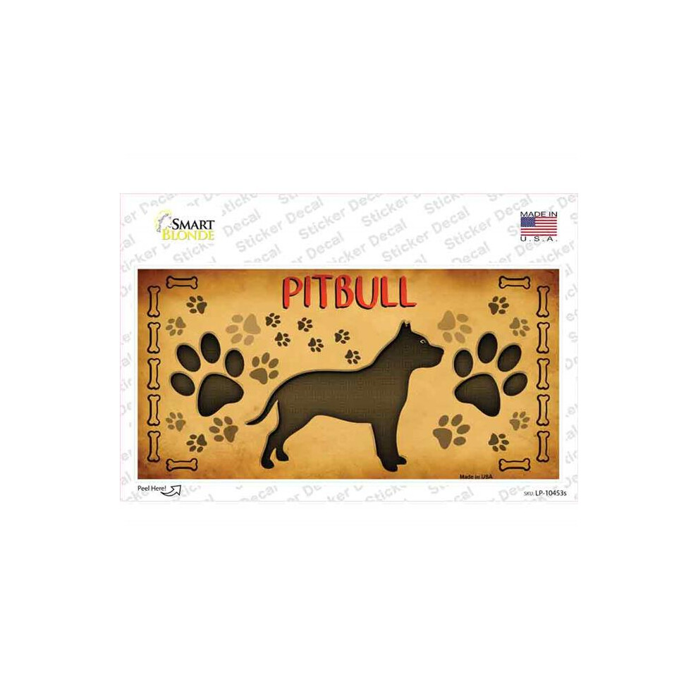 Smart Blonde Lp-10453S-M Pitbull Novelty Sticker Decal - Medium 792636359842