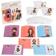 Harry Potter Valentin-napi kpeslapok matrickkal gyerekeknek 28 krtyacsomag s bortkok - Harry Hermione s Luna Anime karakterek - Iskolai osztl