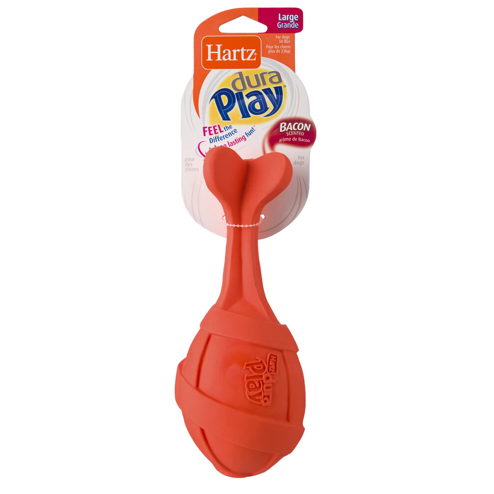 Jouet pour chien Hartz Dura Play, fus   e parfum   e au bacon, grand format (couleurs variables)