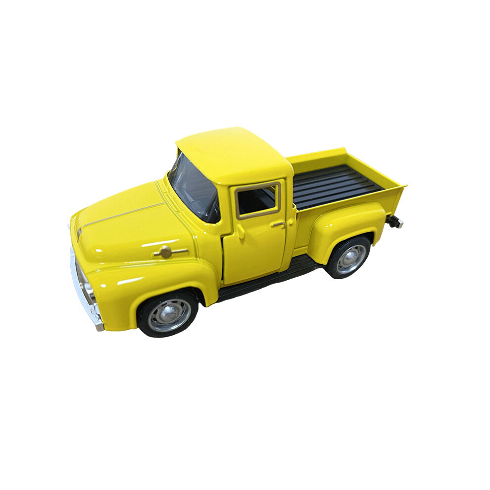 (Yellow) Pickup Model Car Inertia Twodoor Vehicle Toy Metal Interactive Kids Games Gift-image-OPC-PGBX7HW-NEW