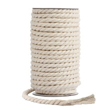 Snur de macrame Hdviai - Funie de macrame naturala nealbita - Funie din bumbac rasucite cu 4 fire pentru aga?at pe perete, bricolaj, fabricarea d