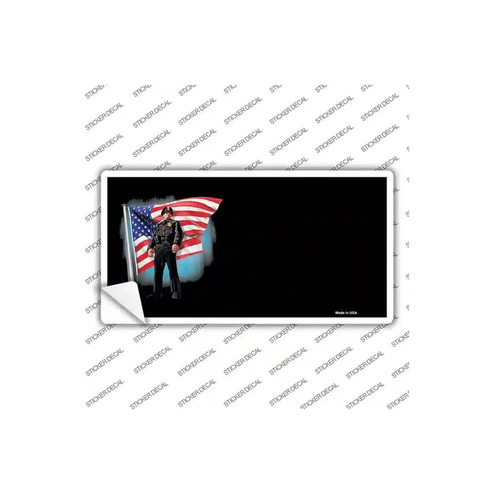 Smart Blonde Lp-3780S-Xl Police Officer American Flag Offset Novelty Sticker Decal - Extra Large 792636360855