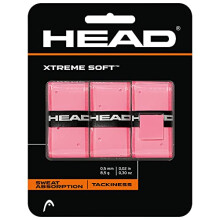 Head Xtreme Soft Racquet Overgrip - Tennis Racket Grip Tape - 3-Pack Pink