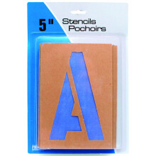 Semn de titlu 5in. Capace/ numere de kit stencil