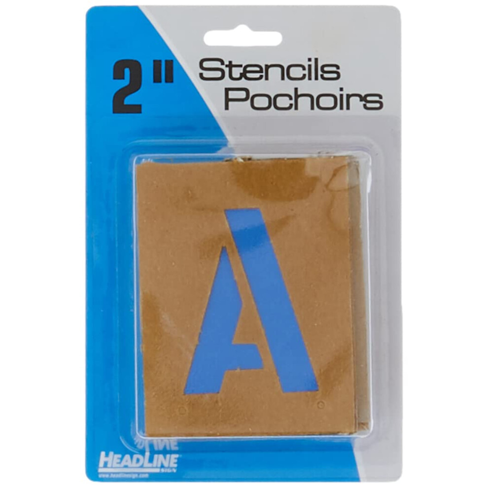 Koptekstbord 2 inch stencilset met doppen/nummers