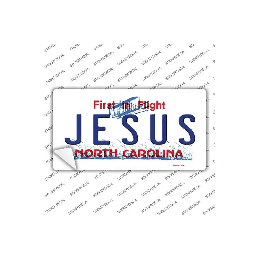 Smart Blonde Lp-1761S-S Jesus North Carolina Novelty Sticker Decal - Small 792636361395