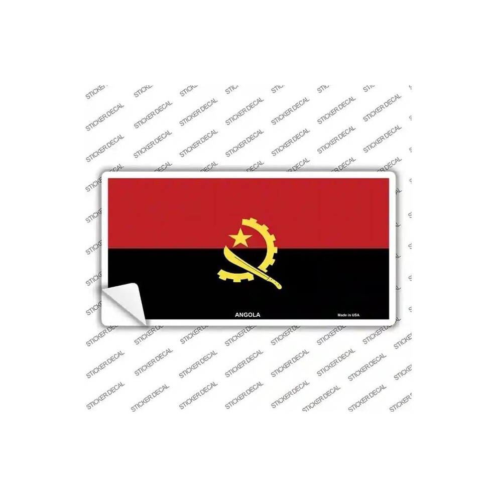 Smart Blonde Lp-3957S-L Angola Flag Novelty Sticker Decal - Large 792636361760