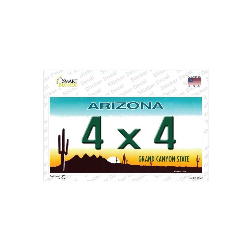 Smart Blonde Lp-3550S-M 4X4 Arizona Novelty Sticker Decal - Medium 792636362002