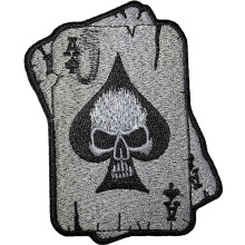 HHO Spade Diamond Card Ace Card Logo Lucky Poker Patch Geborduurde DIY-patches Leuke stoffen naai opstrijkbare kinderknutselpatch voor tassen, jassen
