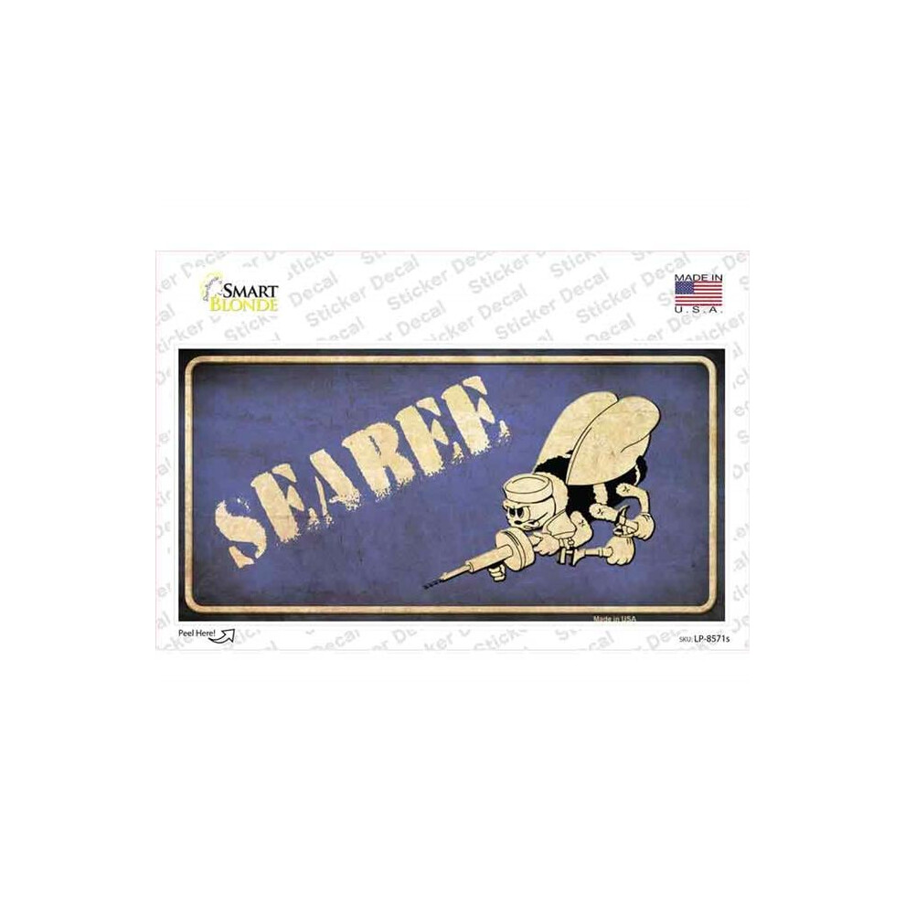 Smart Blonde Lp-8571S-M Seabee Novelty Sticker Decal - Medium 792636364693