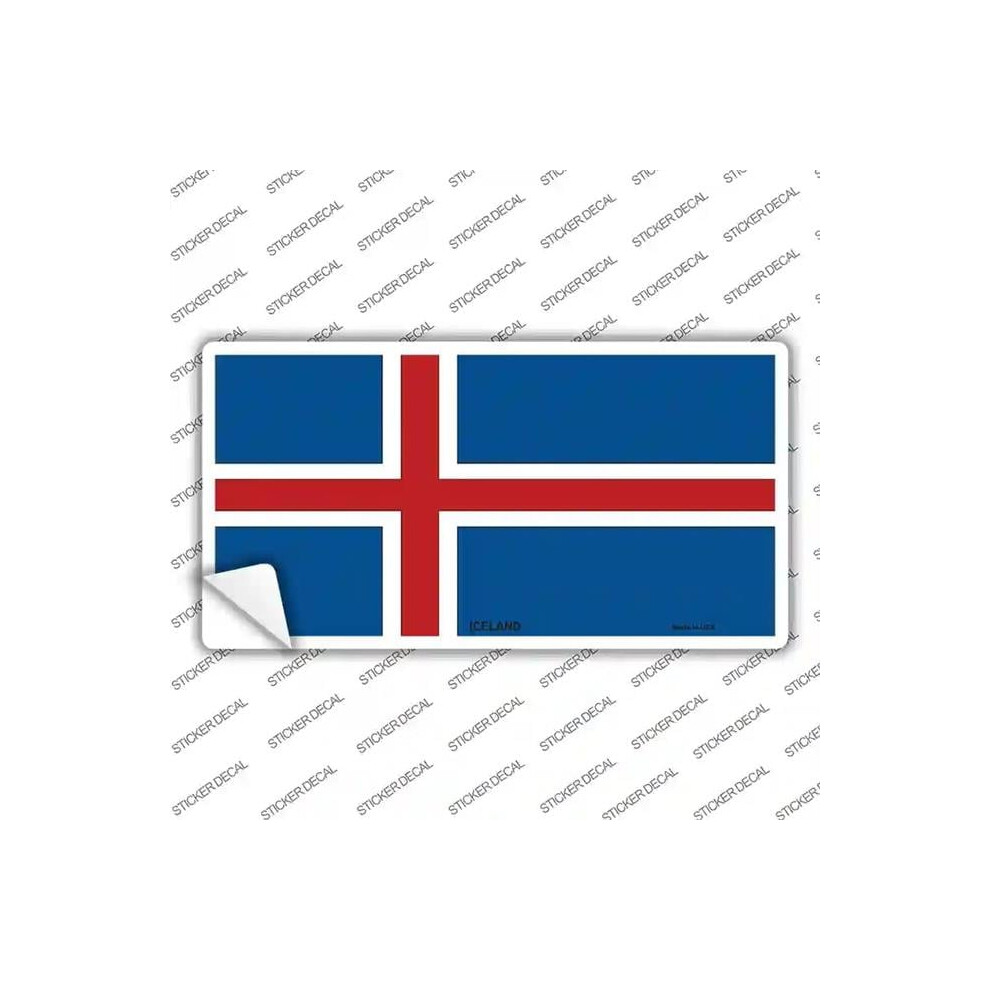 Smart Blonde Lp-4030S-L Iceland Flag Novelty Sticker Decal - Large 792636364853