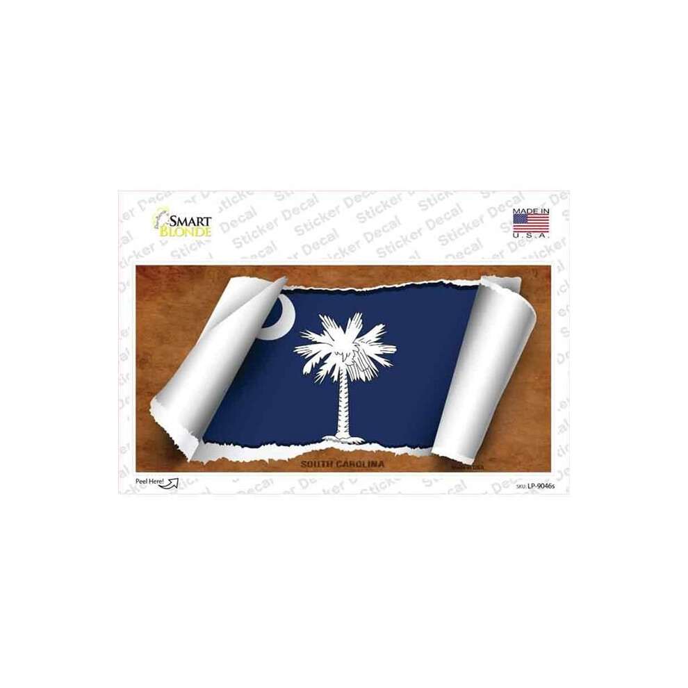 Smart Blonde Lp-9046S-M South Carolina Flag Scroll Novelty Sticker Decal - Medium 792636365508
