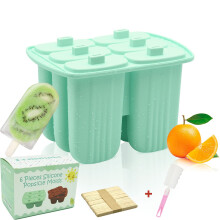 Homemade Popsicles Molds Bongpuda 6 Pieces Silicone Popsicle Molds Easy-Release Bpa-Free Ice Pop Mold Ice Cream Molds Popsicle Molds For Kids With 50