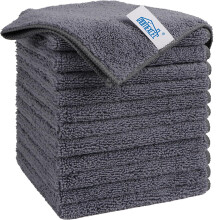 HOMEXCEL Microfiber Cleaning Cloth Grey 12 Pack Premium Microfiber Towels for Cars Lint Free Scratch-Free Highly Absorbent Reusable Cleaning Rags