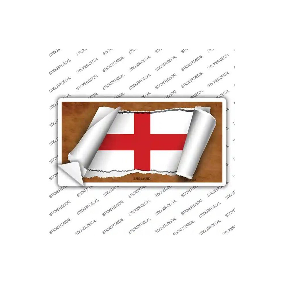 Smart Blonde Lp-9066S-L England Flag Scroll Novelty Sticker Decal - Large 792636366833