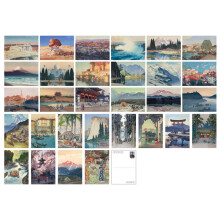 HOSTEESSCHOICE Schne Kunstpostkarten, Set mit 30 Postkarten des japanischen Knstlers Hiroshi Yoshida, verschiedene Packungen, berhmte Gemldelands