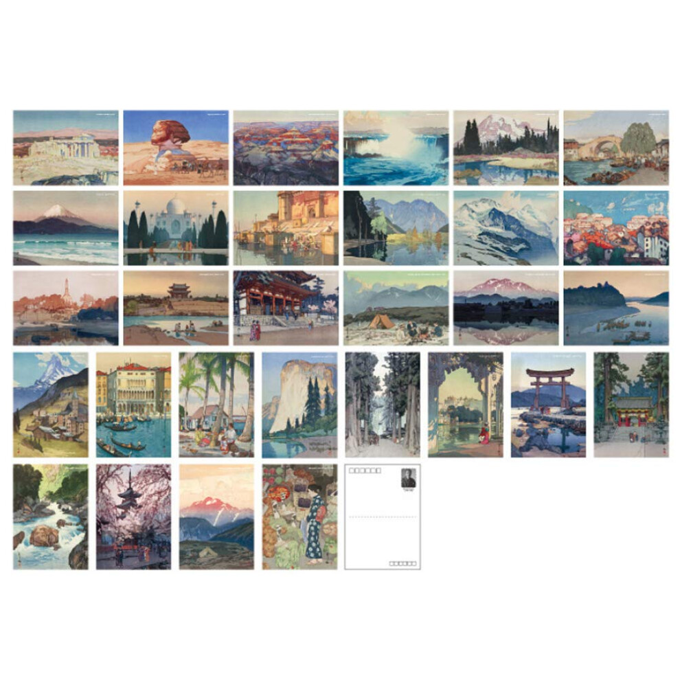 Hosteesschoice Ensemble De 30 Cartes Postales D'art Magnifiques, Lot De Cartes Postales Vari Es De L'artiste Japonais Hiroshi Yoshida, Paysages D-image