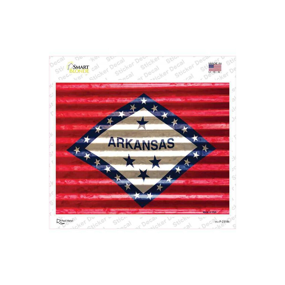 Smart Blonde P-2318S-M Arkansas Flag Novelty Rectangle Sticker Decal - Medium 792636378416