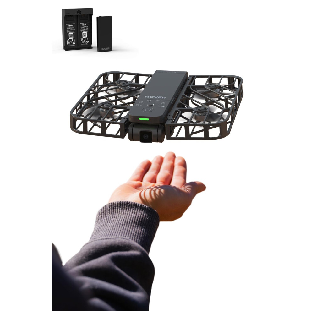 Hoverair X1 Drone With Camera Self-Flying Camera Drone With Follow Me Mode Foldable Mini Drone With Hdr Video Capture Palm Takeoff Intelligent Fli 198168847985