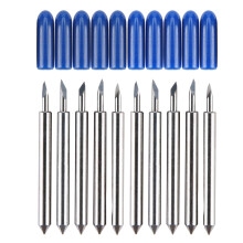 Lama per lettere in acciaio al tungsteno da 60 gradi HQMaster, lame per taglierina in vinile per plotter da taglio Roland, tappo blu, confezione