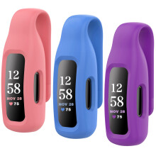 HSWAI 3 csomagos kapcsok csere a Fitbit Inspire 2/Fitbit Inspire 3 puha, knyelmes szilikon kapocshoz 360 vdo tarttartozk, kompatibilis a Fibit In