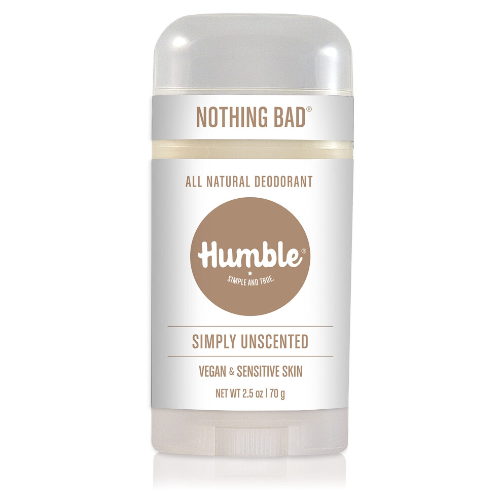 Bescheiden, Einfach Und Tr Humble Brands Aluminum-Free Natural Deodorant For Women And Men Cruelty-Free Vegan Deodorant Formulated For Sensitive Skin Simply Unscented 2.5 Ou