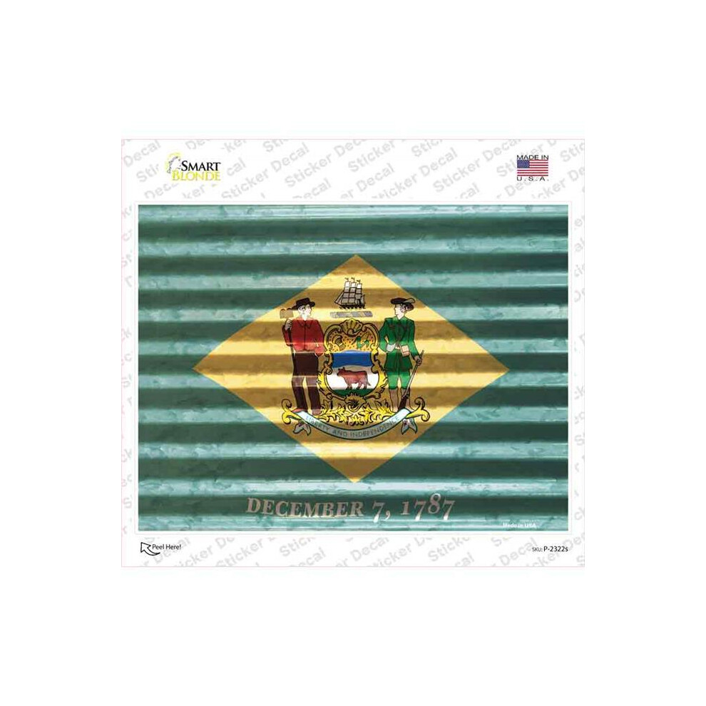 Smart Blonde P-2322S-M Delaware Flag Novelty Rectangle Sticker Decal - Medium 792636380488