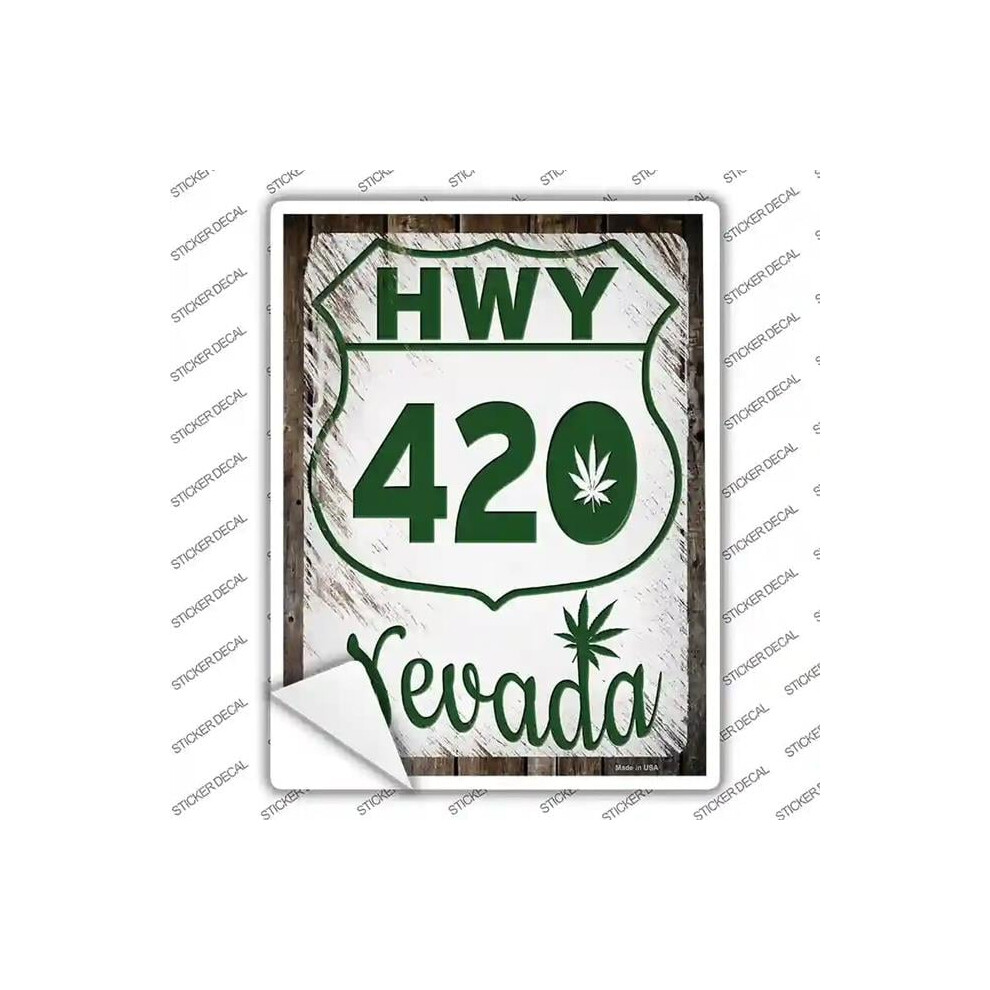 Smart Blonde P-3283S-S Hwy 420 Nevada Novelty Rectangle Sticker Decal - Small 792636380914