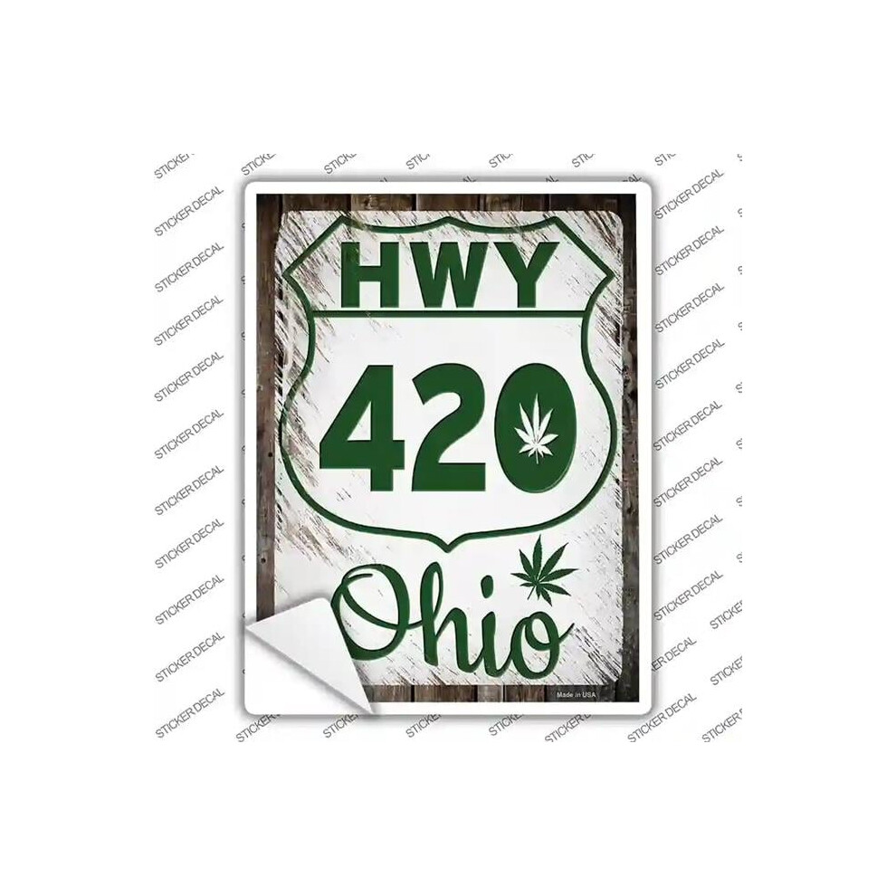 Smart Blonde P-3290S-S Hwy 420 Ohio Novelty Rectangle Sticker Decal - Small 792636380976