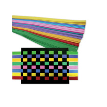 Hygloss -produkter Paper Weaving Strips - Fantastisk til b?rnekunst og h?ndv?rk Klasselokaleaktiviteter - L?r at v?ve - 10 Assorterede farver - 3