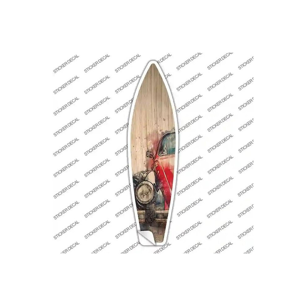 Smart Blonde Sb-370S-S Small Car Novelty Surfboard Sticker Decal - Small Red 792636382734