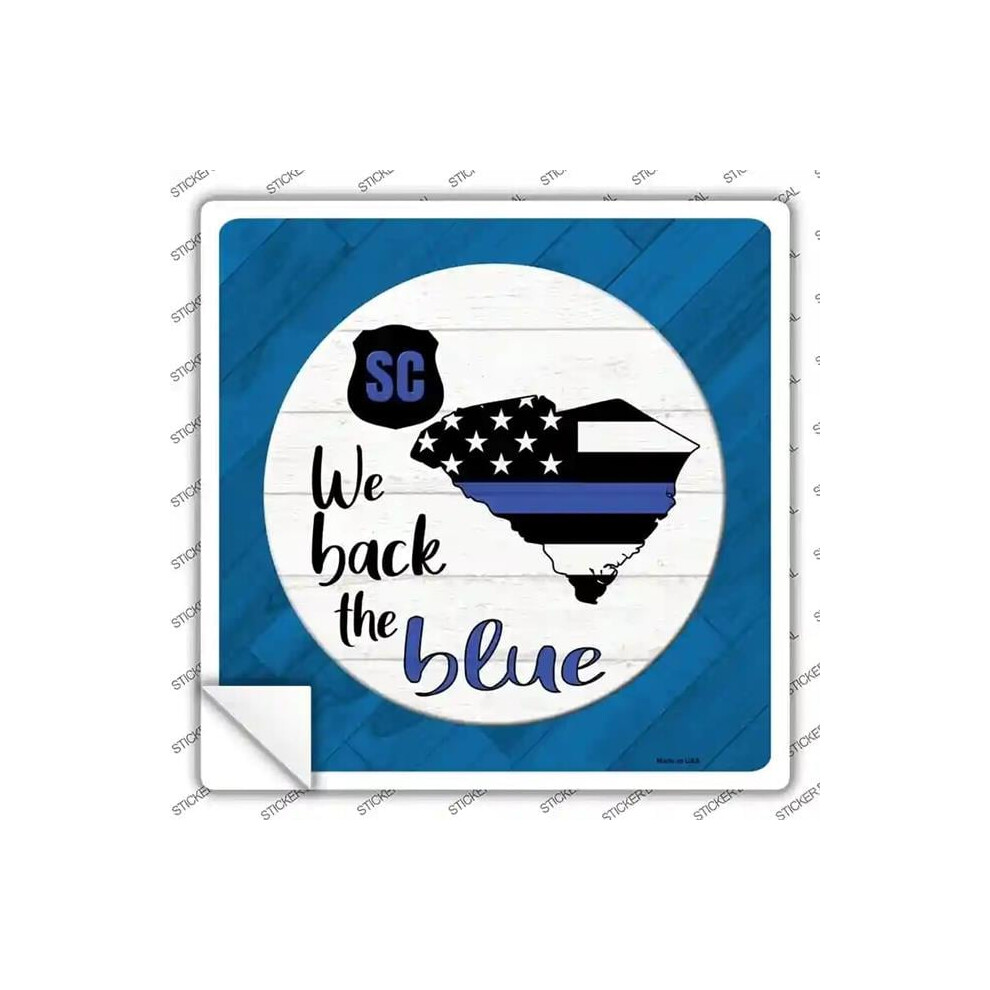 Smart Blonde Sq-1042S-L South Carolina Back The Novelty Square Sticker Decal - Large Blue 792636384110